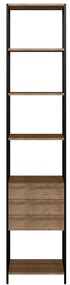 Estante Multiuso Steel Quadra com 03 Gavetas Estilo Industrial Vermont e Preto - D'Rossi