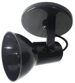 Spot B1 Simples Copinho PVC 1x E27 Led Bulbo Preto - Bivolt