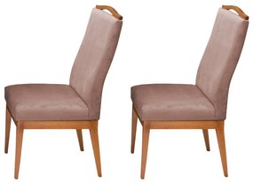 Conjunto 2 Cadeiras Decorativa Lara Veludo Crepe