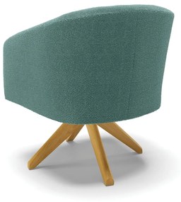 Namoradeira e 2 Poltronas Giratória MA30 Stella Bouclê D03 - D'Rossi - Verde Menta