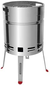 Churrasqueira à Carvão Tramontina TCP 400 em Aço Inox com Bandeja para Carvão em Aço Esmaltado