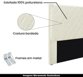 Cabeceira Decorativa 1,40M Baelon Linho Natural G63 - Gran Belo