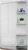 Berço Simples 130x60 e Guarda Roupa Doce Sonho Branco - Qmovi