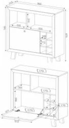 Balcão Cozinha 90cm Adega 1 Porta AD5002 Branco - Tecno Mobili