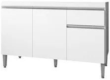 Balcão Gabinete Para Pia Sem Tampo 120cm 3 Portas e 1 Gaveta Tatiane B