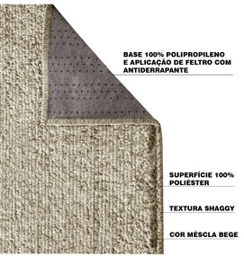 Tapete Sala de Estar 200x250cm Labrador Bege G30 - Gran Belo