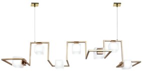 Pendente Retâgular Vidro Quadrado 140X31X50Cm Metal E Cubo 07Xg9 |Old... (PRETO, AMBAR)