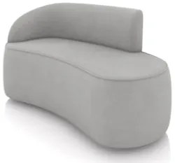 Sofá 2 Lugares Para Sala 140cm Orgânico Wendi Suede Cinza I01  - Mpoze