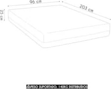 Colchão Solteiro na Caixa 96x203x25cm Flexível Sonhos U01   - Mpozenat
