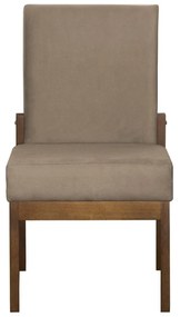 Cadeira de Jantar Helena Suede Capuccino - Decorar Estofados