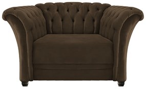 Poltrona Decorativa Chesterfield Sofia Suede Marrom - ADJ Decor