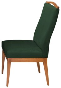 Conjunto 4 Cadeiras Decorativa Lara Aveludado Verde