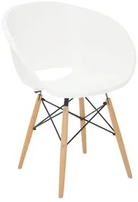Cadeira Tramontina Elena em Polipropileno Branco com Base 3D