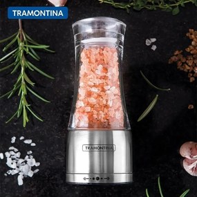Moedor Tramontina Realce para Sal ou Pimenta em Acr&iacute;lico e A&ccedil;o Inox com Moinho em Cer&acirc;mica