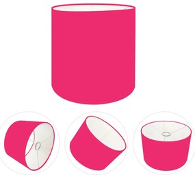 Cúpula Abajur Cilíndrica Cp-7005 Ø18x18cm Rosa Pink