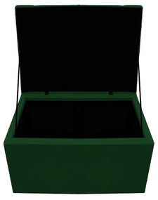 Calçadeira Copenhague 90 cm Solteiro Suede Verde - ADJ Decor