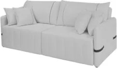 Sofá Cama Retrátil 180cm Essence D05 Linho Cinza/Preto - Mpozenato