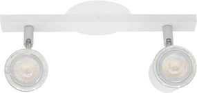 Spot De Sobrepor Duplo Aluminio - BRANCO FOSCO