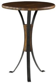 Mesa Bistro West Cor Rustic Brown Base Aco Grafite 70cm - 38301 Sun House