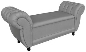 Recamier Baú Grécia 140 cm Linho M11 - D'Rossi - A26 Grafite