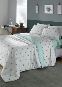 Jogo de Cama Poá Verde Queen 4 Peças
