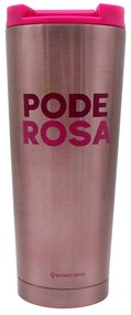 Copo Para Viagem  Poderosa Rosa