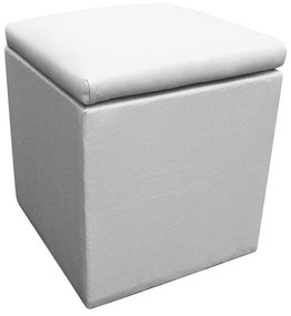 PUFF BAU DANI QUADRADO CORINO BRANCO DRO