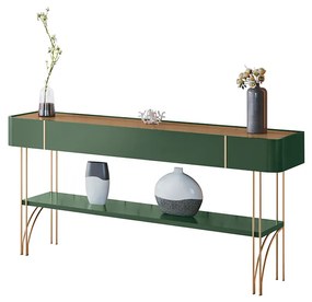 Aparador Decorativo Rennes MDP/MDF Pés de Aço Verde Pistache/Freijó G26 - Gran Belo