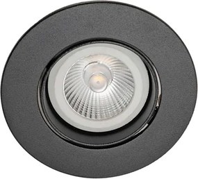 Plafon De Embutir Aluminio Redondo Face Plana - PRETO