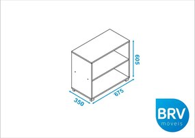 Armário Para Banheiro 2 Prateleiras Bbn63 - Branco