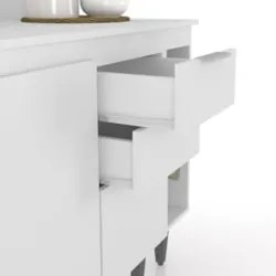 Armário de Cozinha Com Tampo CP11 200cm Pérola Branco Z34     - Mpozen