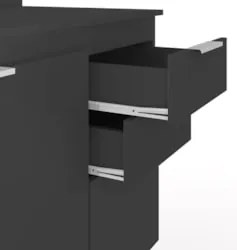 Armário de Cozinha CP10 Para Pia 180cm Pérola Z34 Preto     - Mpozenat