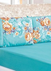 Jogo de Cama 200 Fios Azul Queen 3 Peças