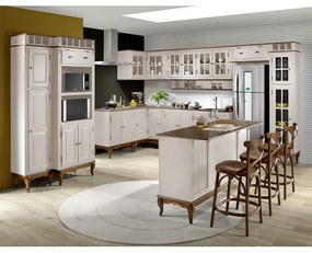 Cozinha Hannover Off White Completa Linz Móveis