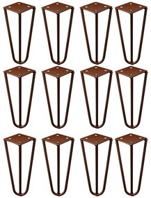 Kit 12 Pés de Metal 15 CM Hairpin Legs Mesas de Centro Puffs Bronze G41
