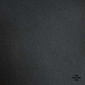 Puff Decorativo Redondo Pés Palito Couro Preto G58 - Gran Belo