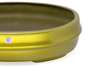 Vaso Bacia Decorativo Osaka Dourado M 11,5x44x36 cm - D'Rossi