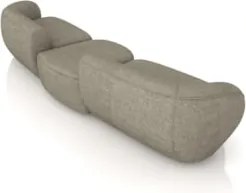 Sofá 4 Lugares Com Puff  302cm Orgânico Lyor Linho Bege Z55  - Mpozena