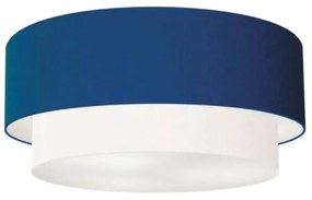 Plafon Para Quarto Cilíndrico SQ-3021 Cúpula Cor Azul Marinho Branco
