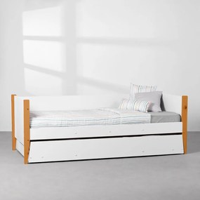 Bicama Noah com Pés Mel - Branco Fosco - Bicama Sofá Noah com Pés Mel - Branco Fosco