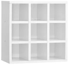 Kit 2 Nichos de Parede Porta Toalha para Salão 9 Divisões Branco - AJL