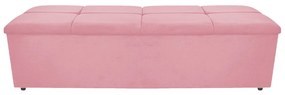 Calçadeira Munique 160 cm Queen Size Suede Rosa Bebê - ADJ Decor