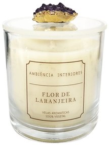 Vela Flor de laranjeira  - Ametista Dourado  Ametista Dourado