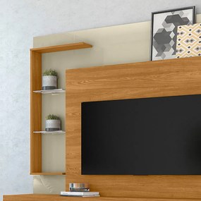Estante de TV 50 Pol 160cm Sala de Estar Velora M20 - D'Rossi - Cumaru e Opala