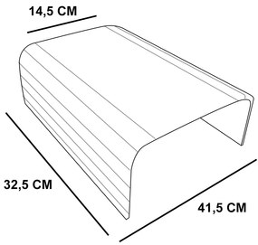 Bandeja Esteira para Braco de Sofa Porta Copo Reto Azul Turquesa  - D'Rossi