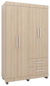 Roupeiro Guarda Roupa Alto 4 Portas 2 Gavetas Marrom Montana