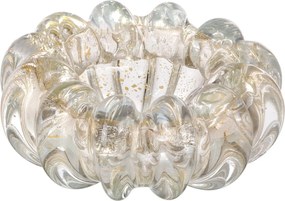 Cachepot Murano c/ Ouro Dinant Transparente