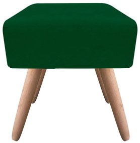 Puff Banqueta Decorativo Pé Palito Natural Ibiza Suede D03 - D'Rossi - Verde