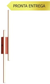 Arandela Lineare Duo 78X18X07Cm Led 20W 3000K Bivolt Cobre Luz Direta... (CB-M = Cobre)