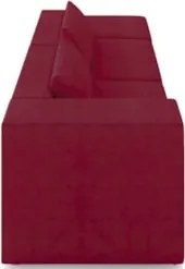 Sofá 5 Lugares 363cm Com Puff Direito Fay Veludo Bordo Z55 - Mpozenato